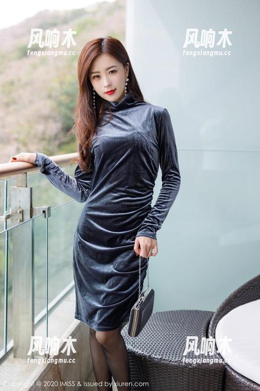IMiss爱蜜社 - Lucky沈欢欣的私拍，真难得见到这种原图，礼服挺好！
